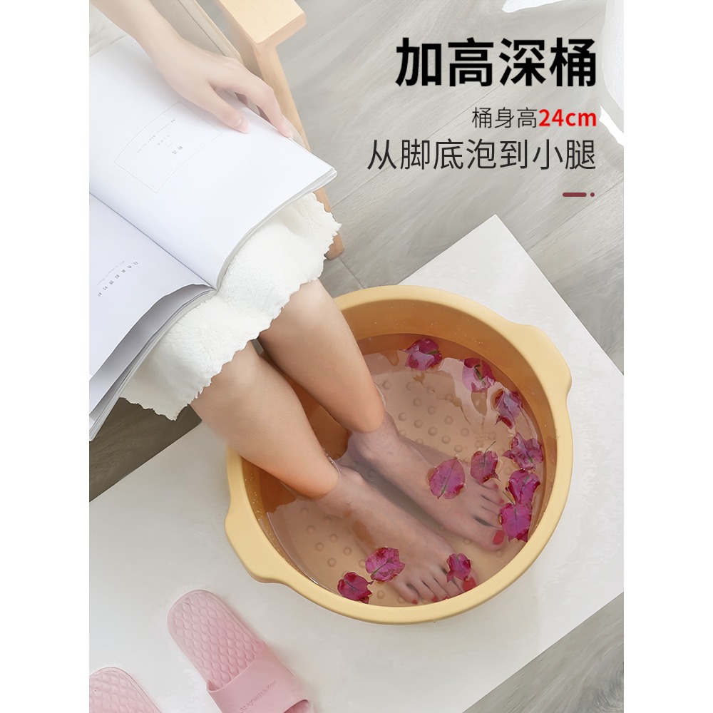 泡腳桶家用過小腿宿舍養生按摩塑料加厚深足浴桶洗腳盆神器-細節圖2