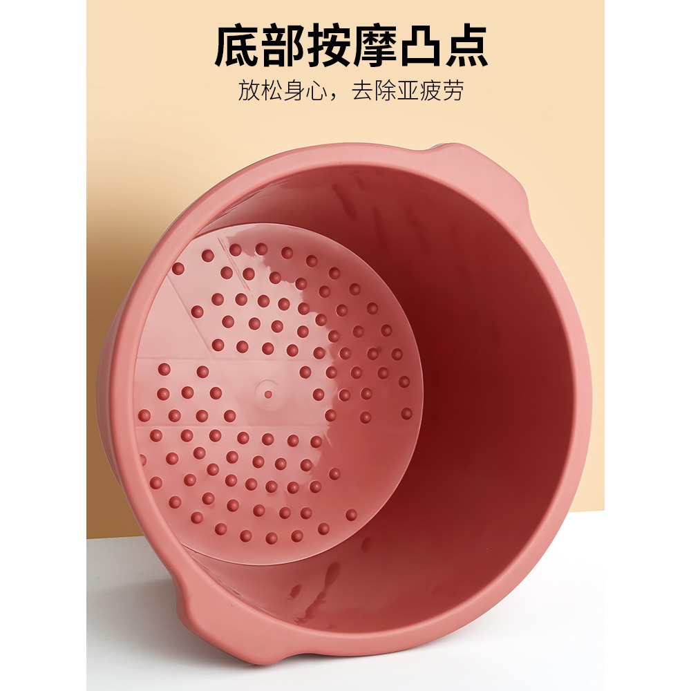 泡腳桶家用過小腿宿舍養生按摩塑料加厚深足浴桶洗腳盆神器-細節圖3