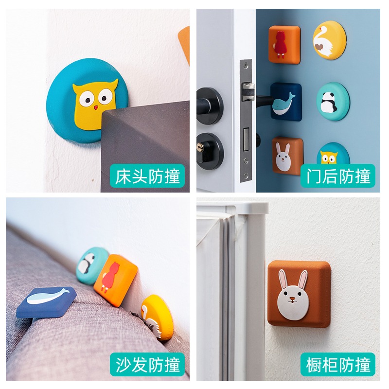 門把手防撞貼家用門後防撞墊吸盤式硅膠冰箱門防磕碰緩沖靜音墻貼-細節圖3