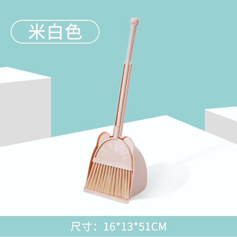 兒童小掃把簸箕套裝家用雪尼爾拖把 多功能寶寶獨立清潔組合神器J-細節圖6