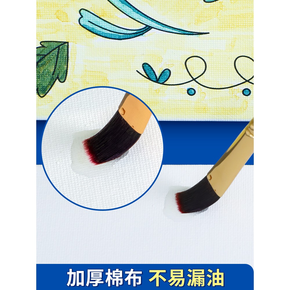 貓太子兒童油畫框正方形純棉布帶框加厚油畫布練習手繪布初學者空白練習畫畫小學生水彩作品材料油畫顏料帶框-細節圖4