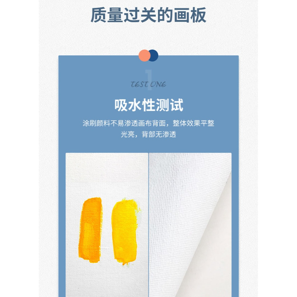 貓太子兒童油畫框正方形純棉布帶框加厚油畫布練習手繪布初學者空白練習畫畫小學生水彩作品材料油畫顏料帶框-細節圖7