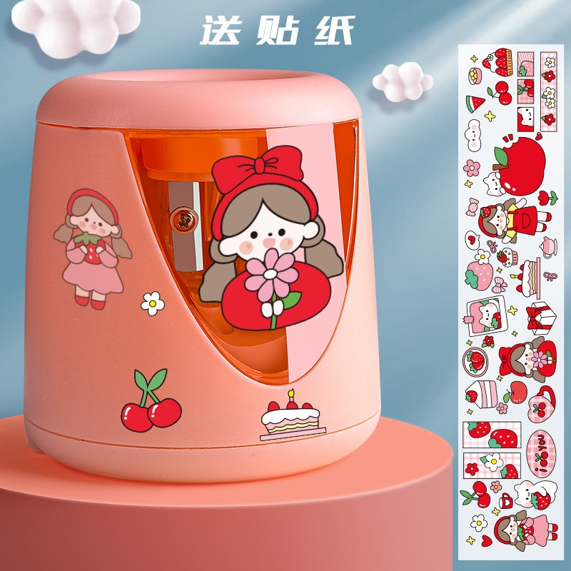 卷筆刀自動削筆刀兒童小學生電動轉筆刀男孩全自動進鉛鉛筆刀削筆器女孩刨筆機旋絞筆刀充電剝筆銷筆修筆旋筆-細節圖5