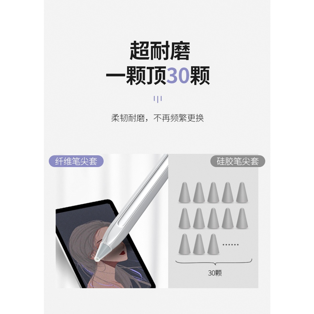 【防滑/超耐磨】m-pencil纖維筆尖套mpencil 2代平板保護頭matepad m-pen2二代適用於華為手寫觸-細節圖9
