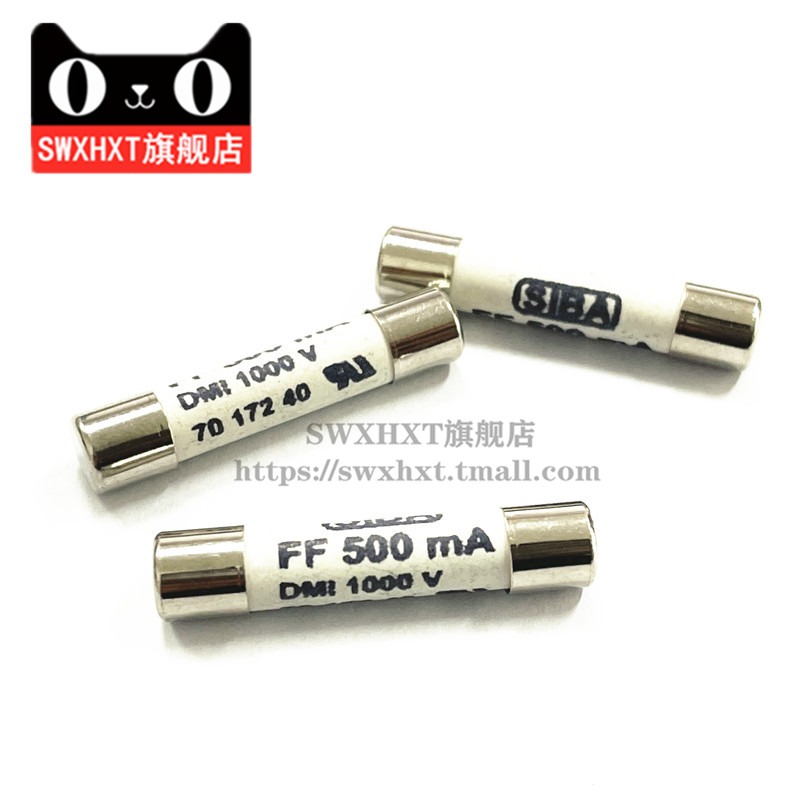 FF500mA萬用表保險絲管 SIBA DMI 1000V 6X32福祿克用陶瓷熔斷器-細節圖2