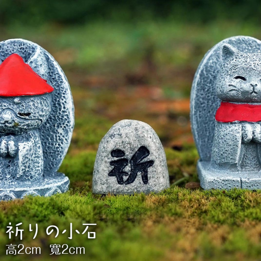 可愛地藏日式小佛動物盆景魚缸裝飾擺件微場景苔蘚造景京都趣味-細節圖6