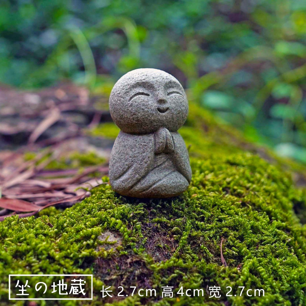 可愛地藏日式小佛動物盆景魚缸裝飾擺件微場景苔蘚造景京都趣味-細節圖9