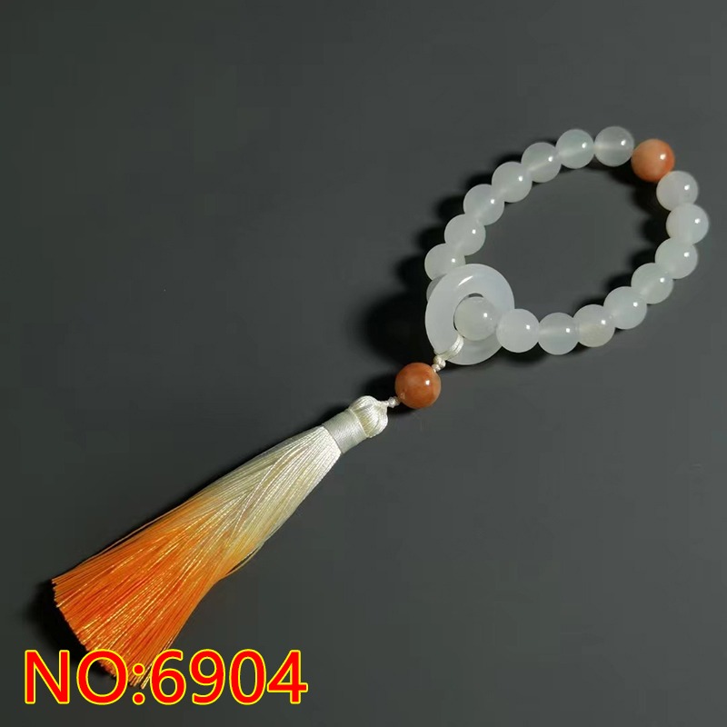 古風新疆金絲玉清宮廷十八子手持天然原色念珠手串中國風旗袍壓襟-細節圖8