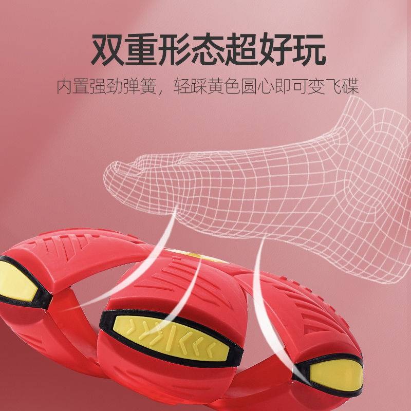 魔幻飛碟變形球抖音腳踩踩球可以踩扁的彈跳球兒童戶外網紅玩具-細節圖3