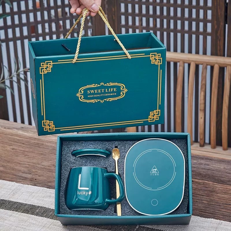 恆溫杯墊暖暖杯5自動加熱墊熱牛奶溫奶器墊保溫碟禮盒-細節圖3