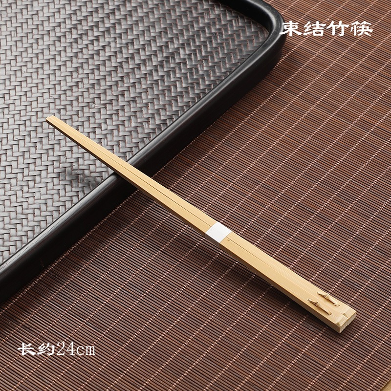 天然竹製手工環保竹筷日式料理尖頭筷 創意家用復古中式竹節筷子-細節圖7