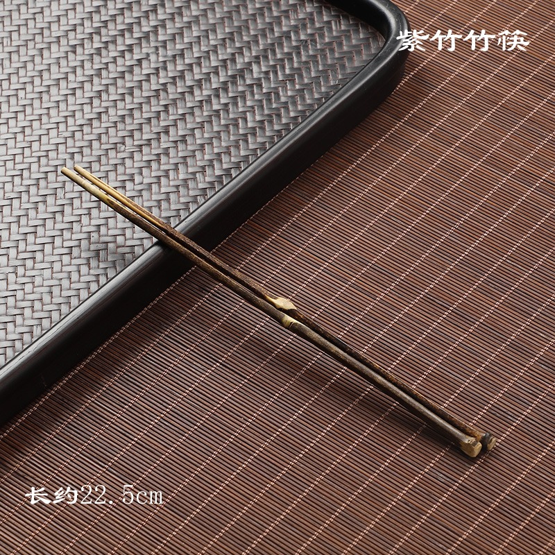 天然竹製手工環保竹筷日式料理尖頭筷 創意家用復古中式竹節筷子-細節圖10