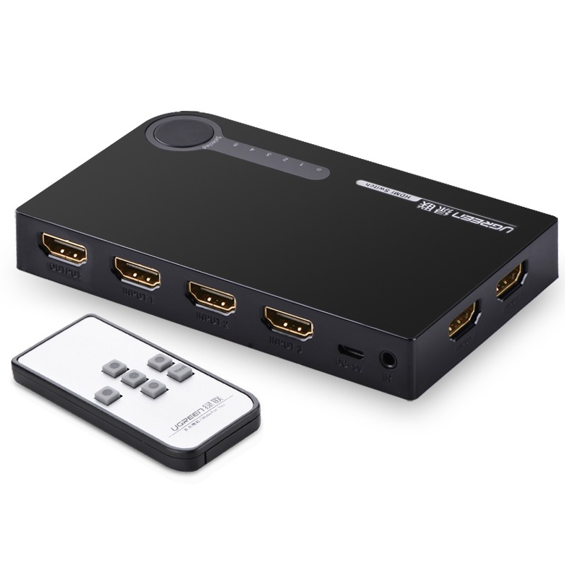 綠聯hdmi切換器5進1出分配器電腦筆記本臺式顯示器五進一出投影機4k高清視頻遙控分屏器通用switch/ps4遊戲機-細節圖2