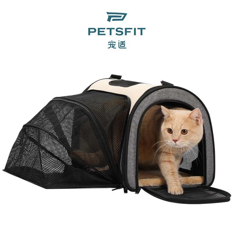 Petsfit寵適 貓包外出便攜寵物包大容量貓咪揹包泰迪狗狗貓咪用品-細節圖4