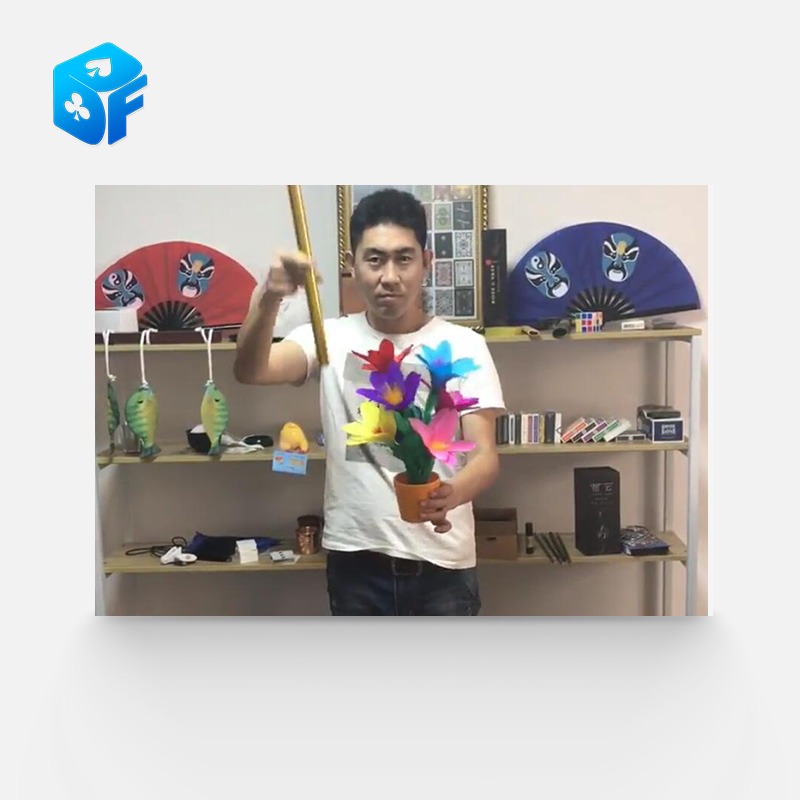 高品質棒變花 羽毛花 閃現花束 空盆出花 舞臺魔術道具 花類魔術-細節圖4