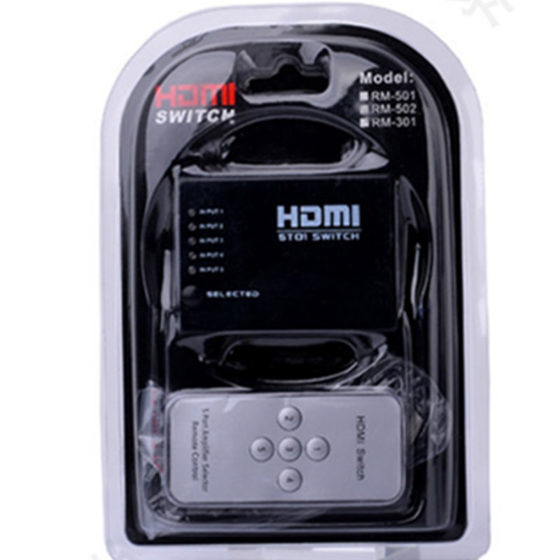 HDMI高清切換器5進1出電腦機頂盒 切換器支持3D1080PHDMI五進一出-細節圖4