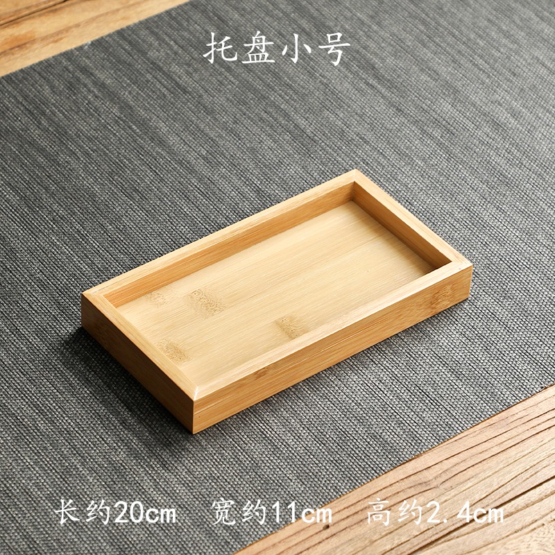 新中式零食盤竹製家用乾果盒結婚婚慶擺臺早生貴子託盤玻璃小喫碟-細節圖7