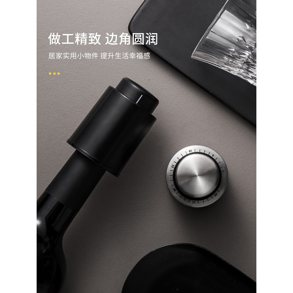 半房 紅酒瓶塞子 不銹鋼洋酒蓋密萬能封瓶器香檳保鮮真空塞抽通用-細節圖4