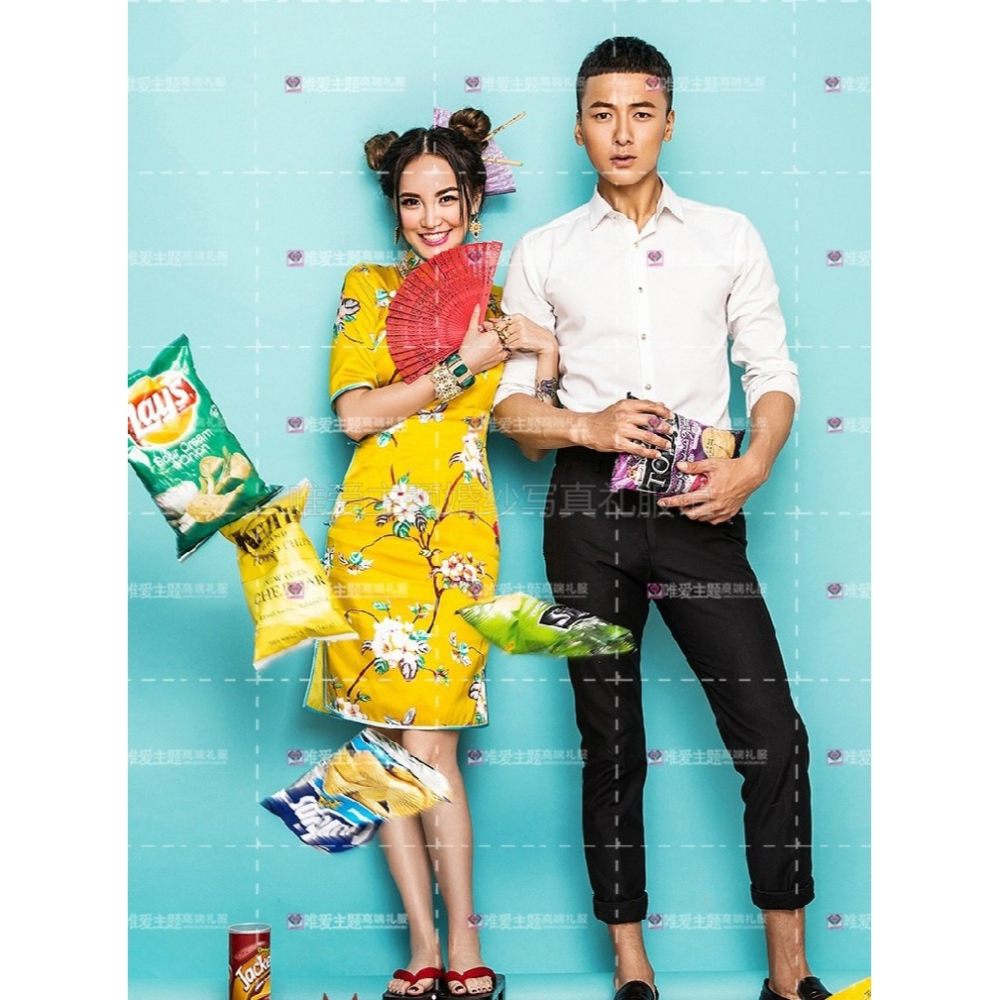 改良修身性感復古短款旗袍 寫真禮服影樓主題夜店DS年會演出旗袍-細節圖2