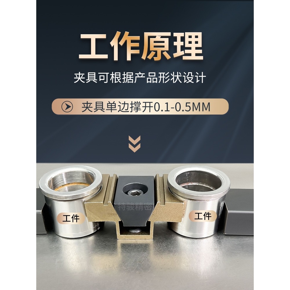OK夾具cnc內撐膨脹快速雙向萬能虎鉗側固多位工裝塊斜楔加工中心-細節圖4