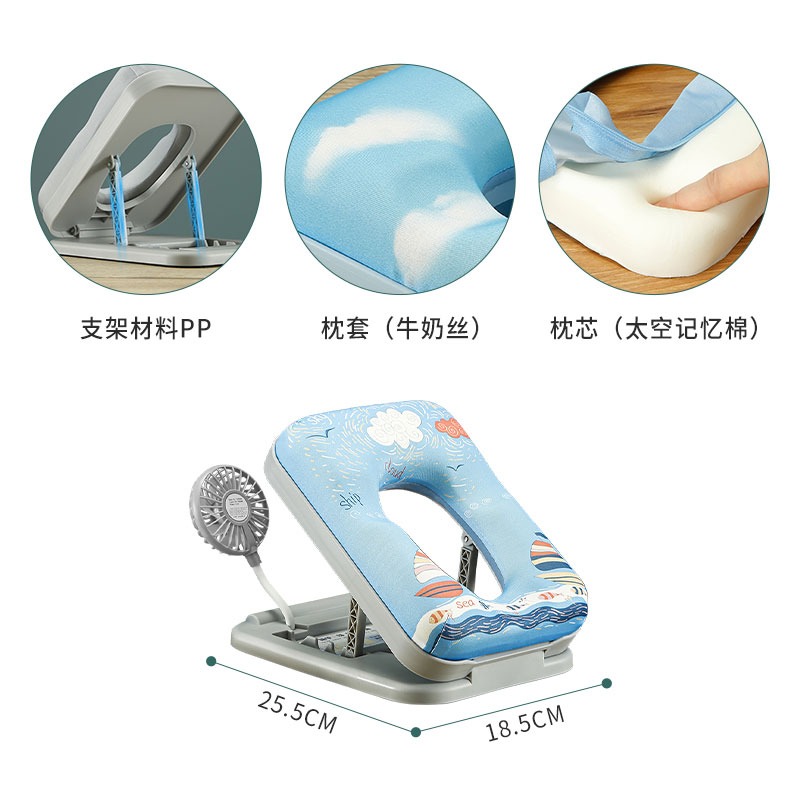 趴趴枕午睡枕學生趴睡枕辦公室風扇午睡枕頭午休神器抱枕女生睡覺-細節圖5