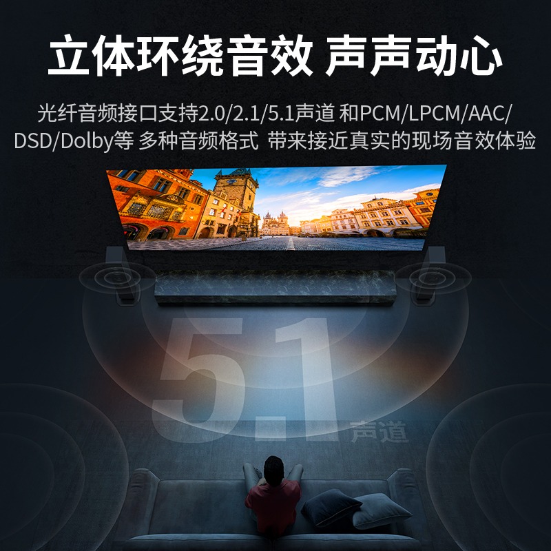 綠聯hdmi音頻分離器spdif/3.5數字光纖音頻輸出轉接換器音響4K高清適用於switch/ns/PS4/5/小米電-細節圖5