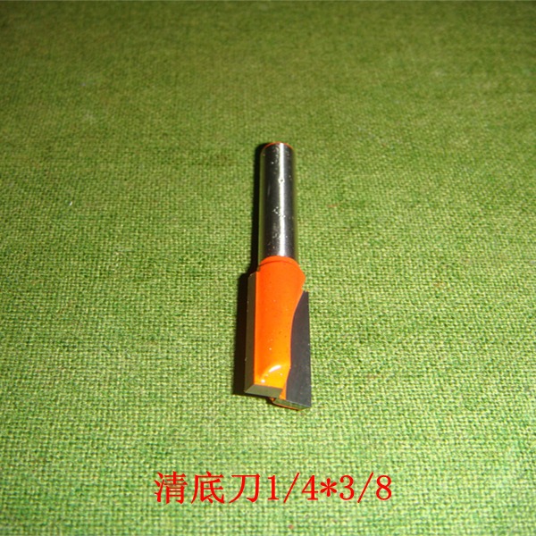 出口高檔1/4柄 修邊機銑刀 清底刀1/4*3/8 刀片長20MM 橘紅色-細節圖2