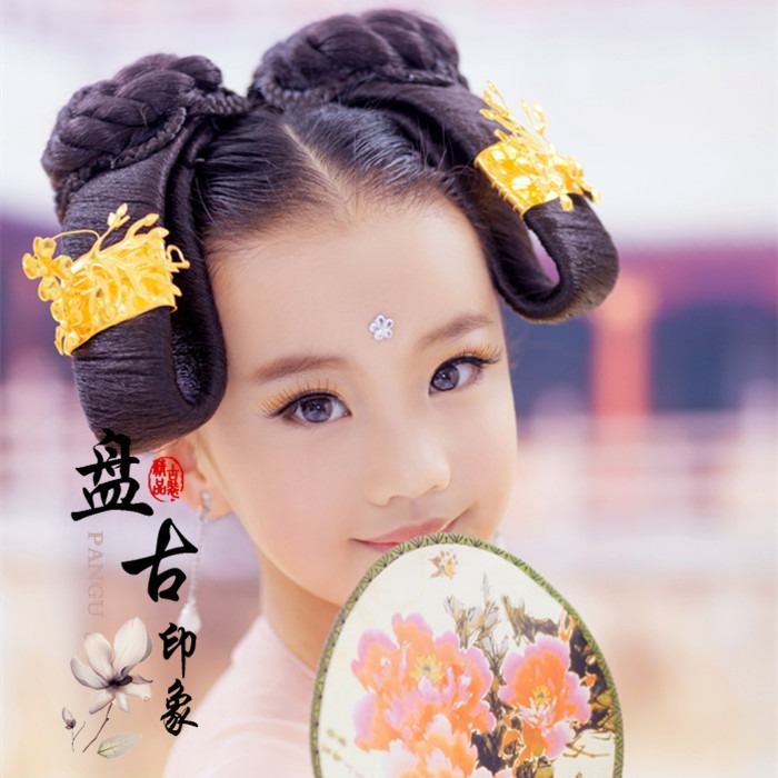 影樓兒童古裝攝影寫真主題 唐裝粉色襦裙小武媚娘演出服裝 武如意-細節圖3