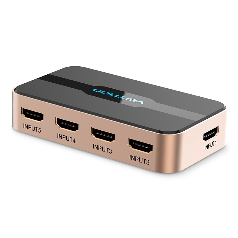 威迅HDMI切換器五進一出分配器5進1出高清4k電腦筆記本投影儀電視分屏顯示器一分二3三進ps4遊戲機視頻帶遙控-細節圖2