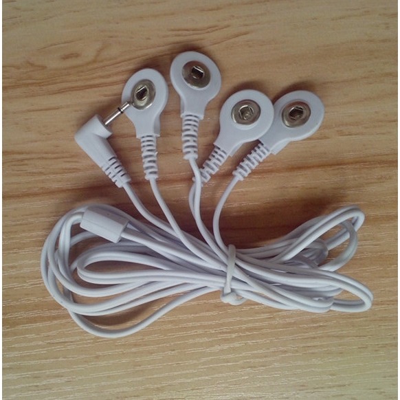 中頻理療儀導線按扣式電療儀貼片連接線按摩儀3.5電極線輸出電線-細節圖3