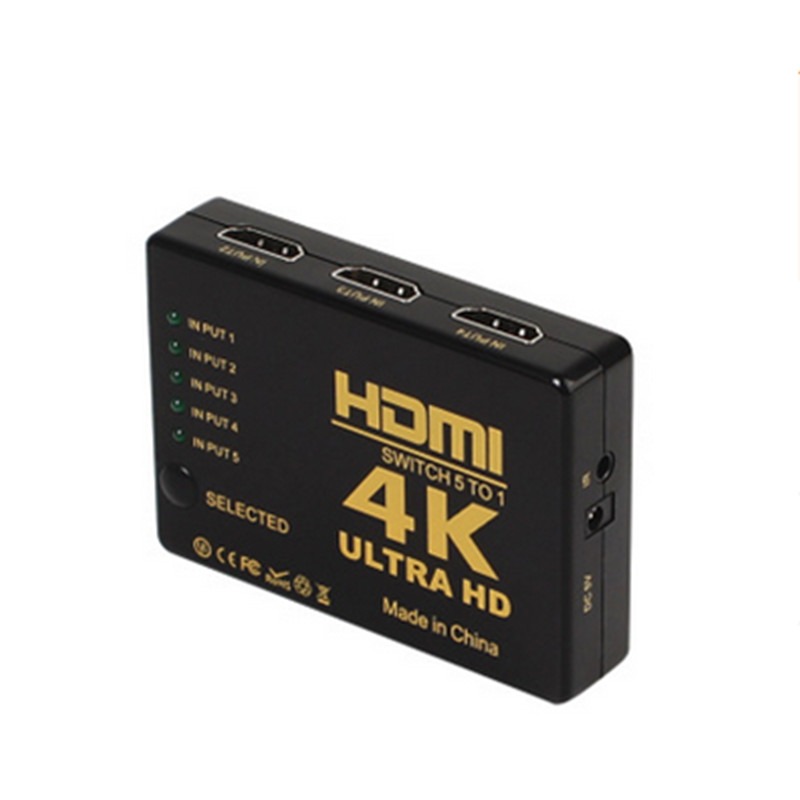 hdmi切換器4K*2K 五進一出電腦視頻切換器5切1帶遙控器高清切換器-細節圖5