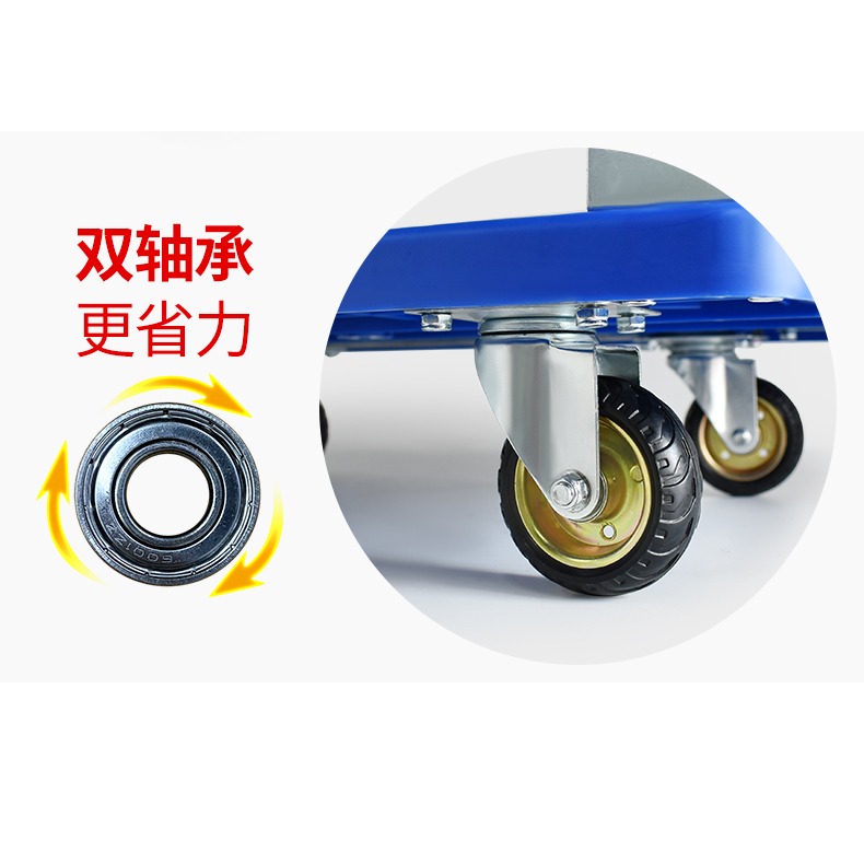 手推車腳輪萬向輪定向輪橡膠輪靜音省力手拉車輪子拖車活動小推車-細節圖8