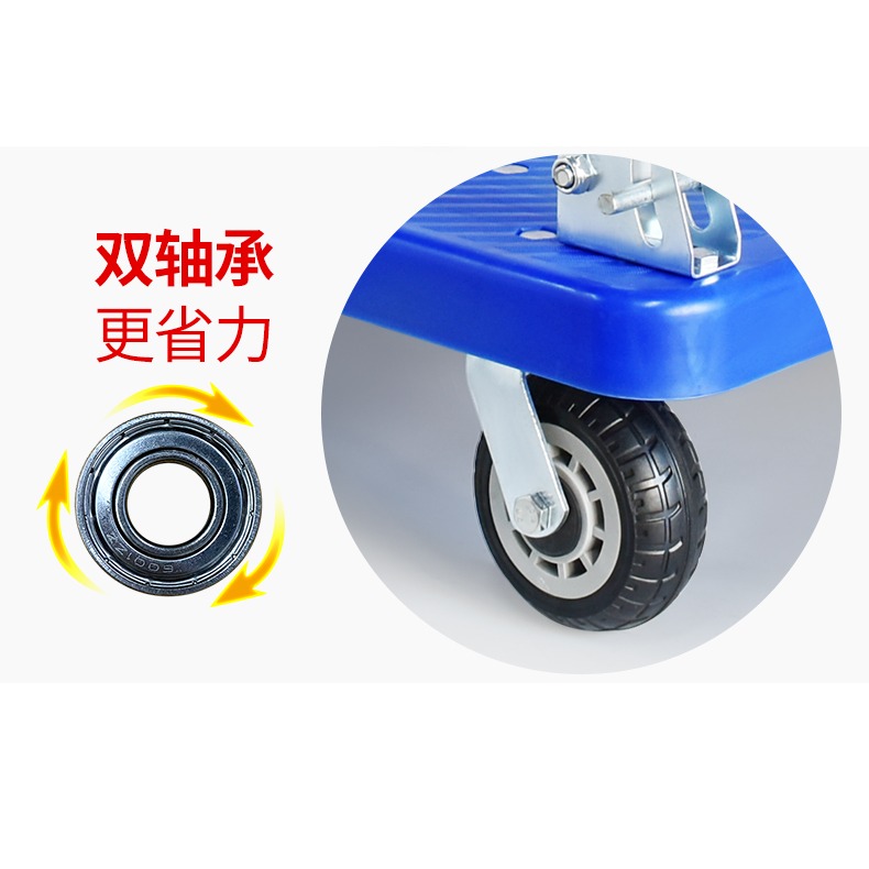 手推車腳輪萬向輪定向輪橡膠輪靜音省力手拉車輪子拖車活動小推車-細節圖10