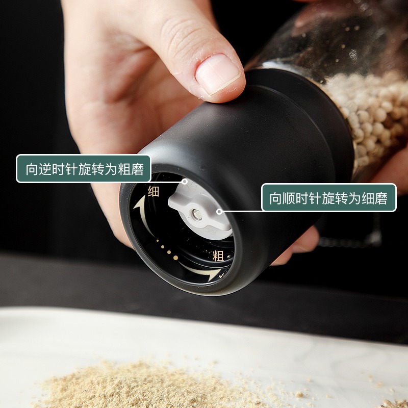 家用胡椒研磨器手動現磨黑胡椒粉花椒粉海鹽研磨器-細節圖4