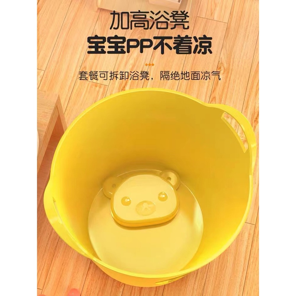 兒童洗澡桶寶寶泡澡桶浴桶家用嬰兒泡澡盆小孩沐浴桶浴盆可坐圓桶-細節圖3