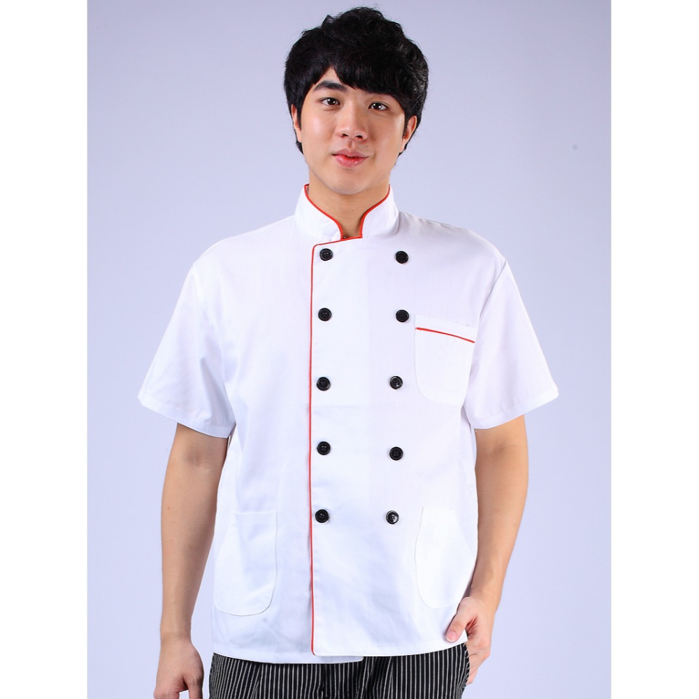 酒店制服酒樓餐廳飯店廚師工作服長短袖廚師服中袖七分袖秋冬夏裝-細節圖4