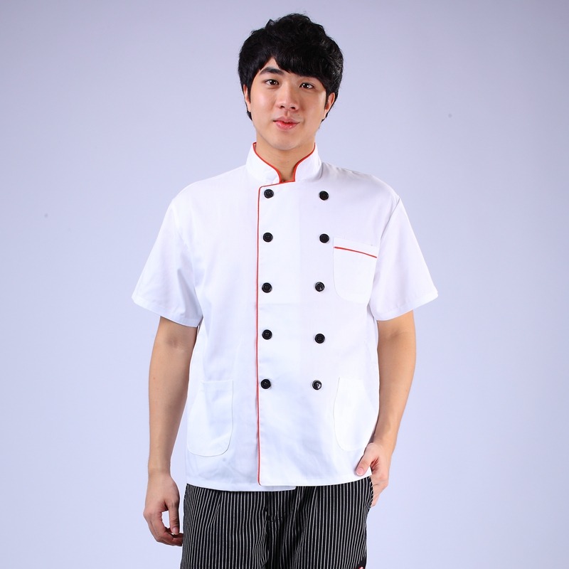 酒店制服酒樓餐廳飯店廚師工作服長短袖廚師服中袖七分袖秋冬夏裝-細節圖7