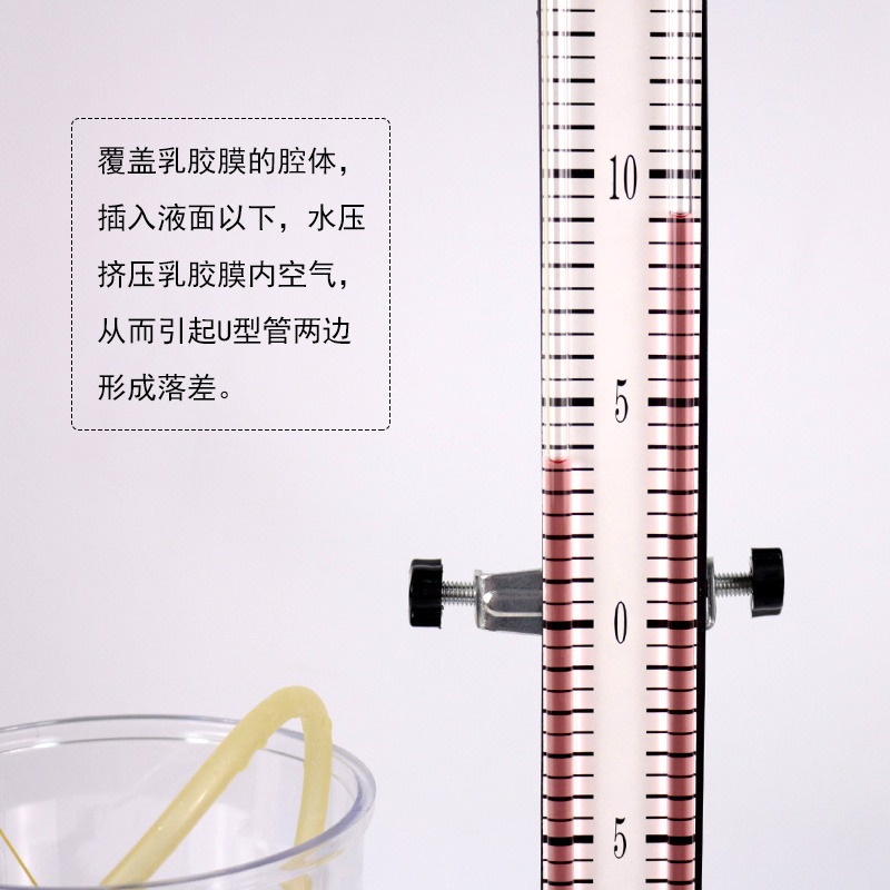 液體內部壓強實驗器演示器微小壓強計U型管U形探究液體內部壓強與深度關系裝置初中物理力學實驗器材教學儀器-細節圖5