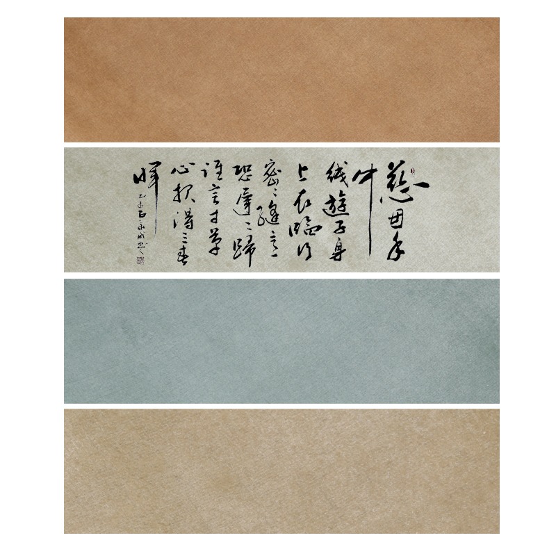 怡墨軒金慄箋復古做舊蠟染宣紙書法專用紙國展專用創作宣紙四尺六尺對開宣紙書法作品紙展覽用紙-細節圖5