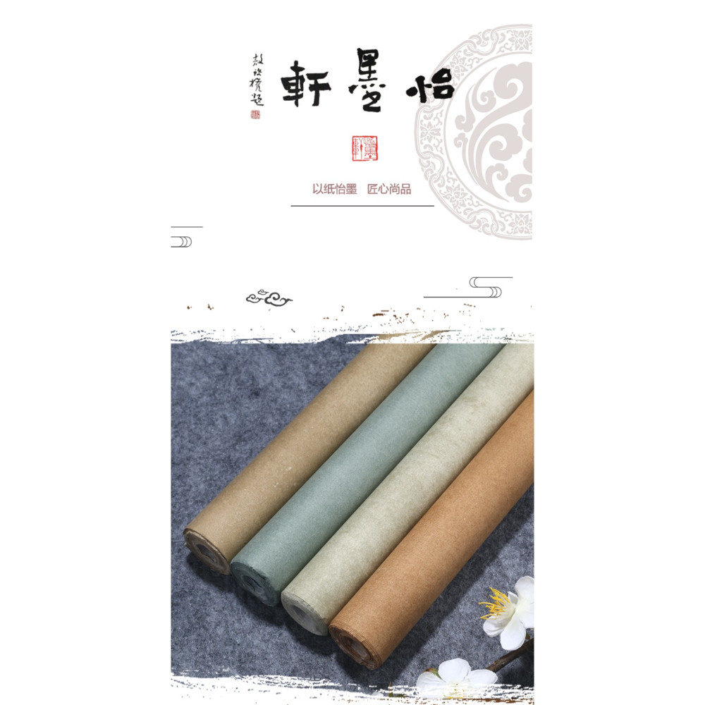 怡墨軒金慄箋復古做舊蠟染宣紙書法專用紙國展專用創作宣紙四尺六尺對開宣紙書法作品紙展覽用紙-細節圖6