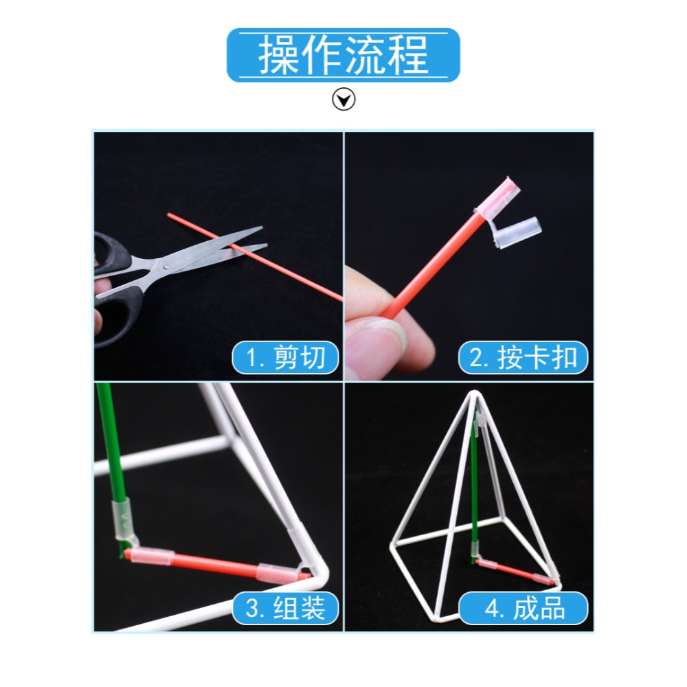 立體幾何框架模型初中高中數學教具學具學生版上課解題兩用升級款初中生大號體積表面積圖形學具-細節圖8