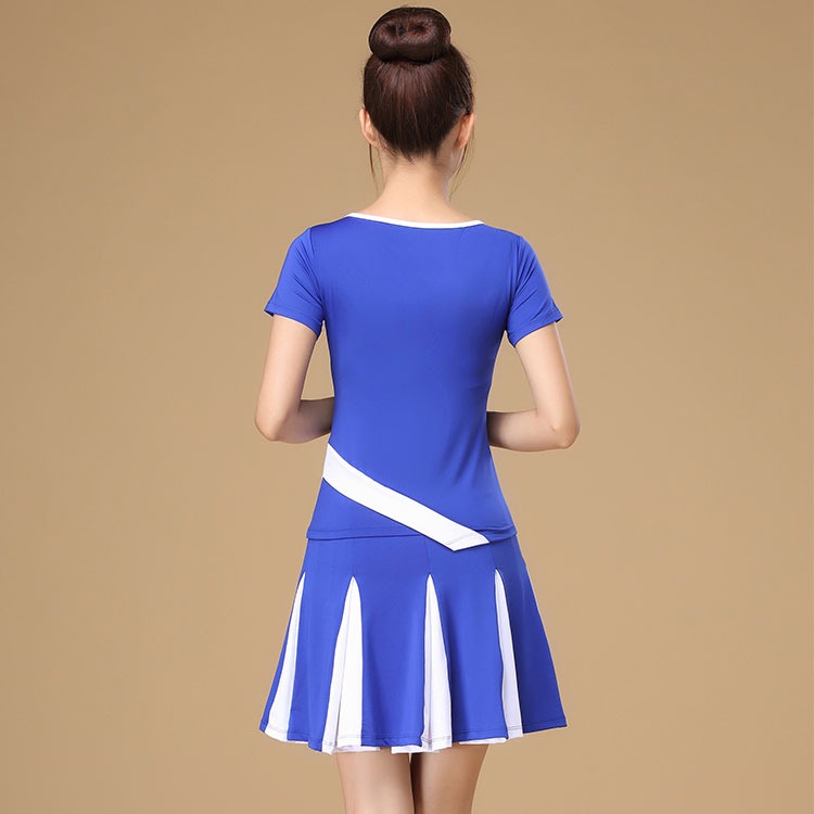 楊麗萍夏季廣場舞服裝牛奶絲運動套裝健身短袖短裙跳舞蹈演出服新-細節圖5