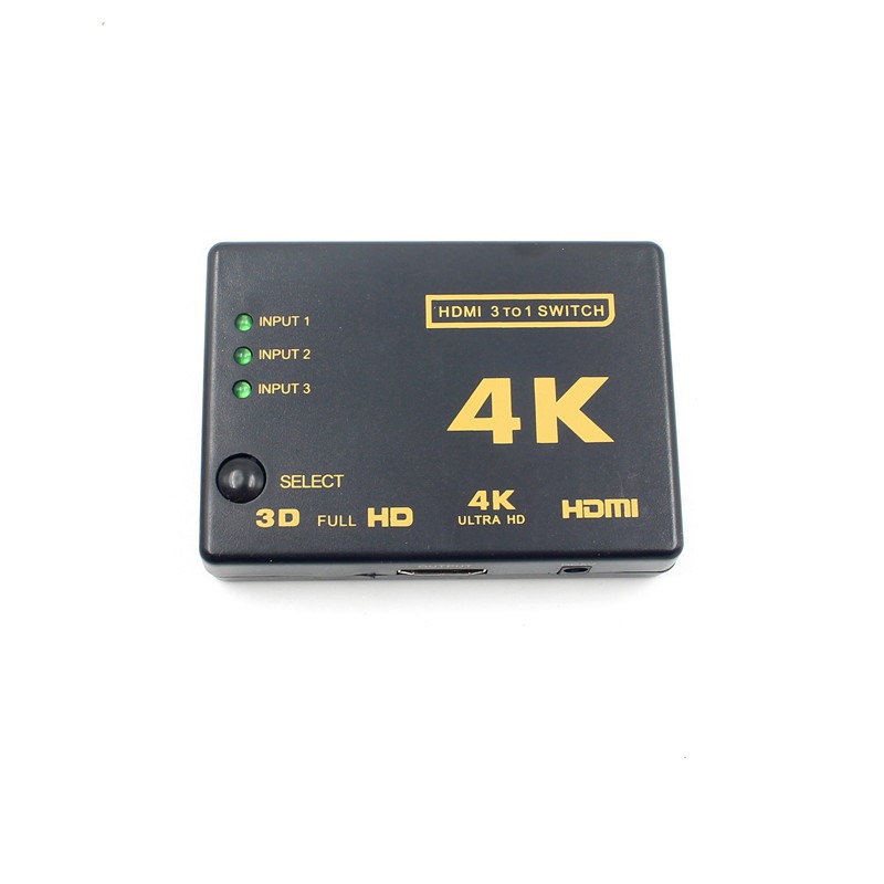 高清4K 2K帶遙控hdmi切換器三進一出3X1顯示機頂盒電腦分配轉換器-細節圖2