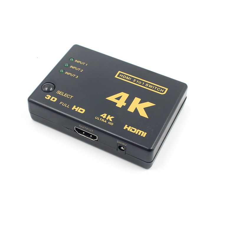 高清4K 2K帶遙控hdmi切換器三進一出3X1顯示機頂盒電腦分配轉換器-細節圖3