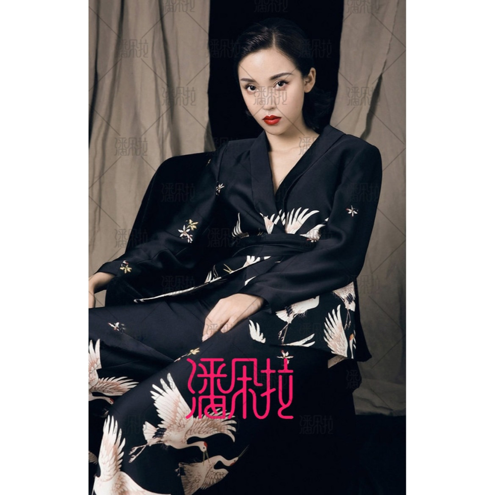 2019新款個性男人裝寫真主題服裝印花復古西服套裝歌手DS演出服飾-細節圖2