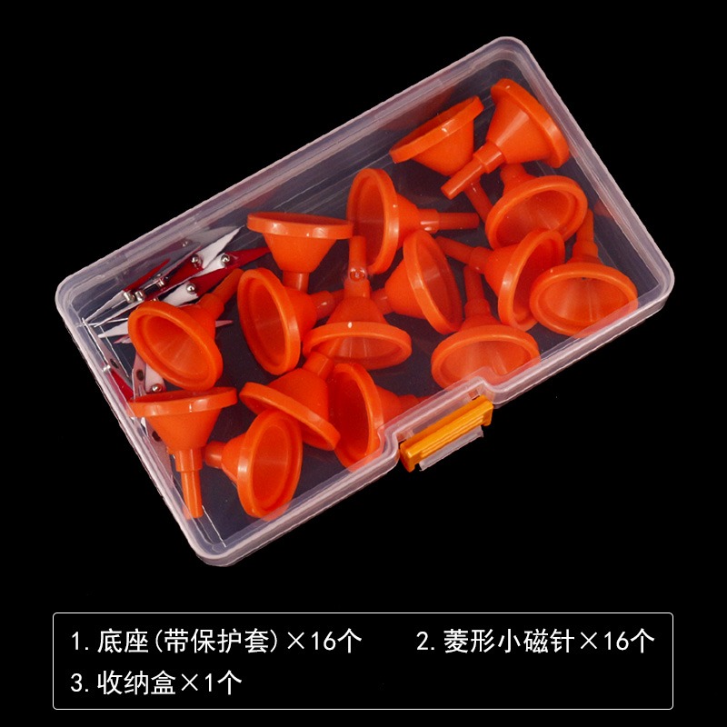 菱形小磁針帶保護套初中物理電磁學實驗器材指南針小學科學學生演示電磁感線方向教具16只教學儀器J24007-細節圖7