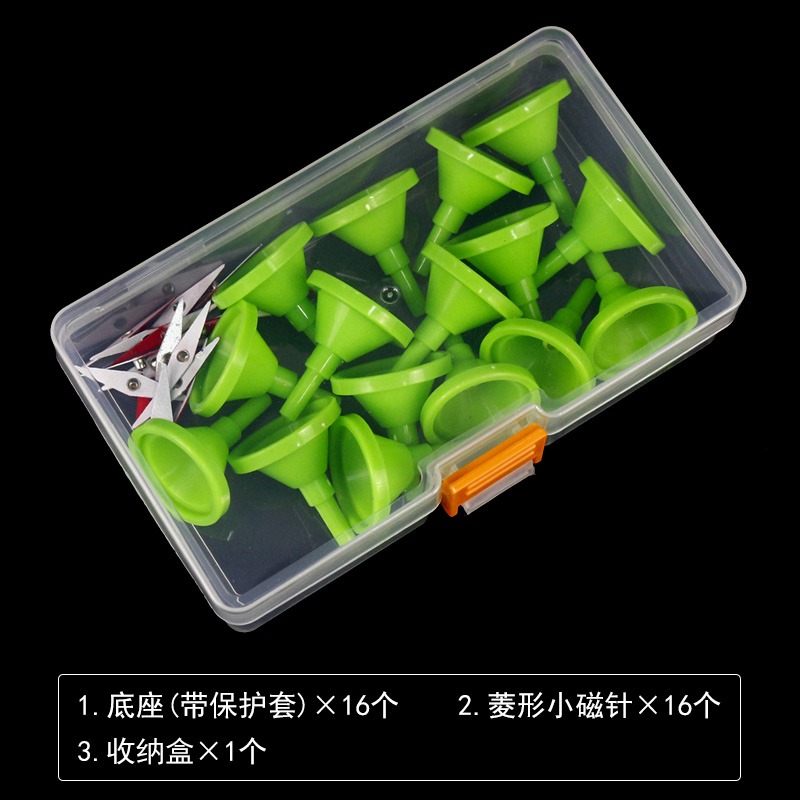 菱形小磁針帶保護套初中物理電磁學實驗器材指南針小學科學學生演示電磁感線方向教具16只教學儀器J24007-細節圖8