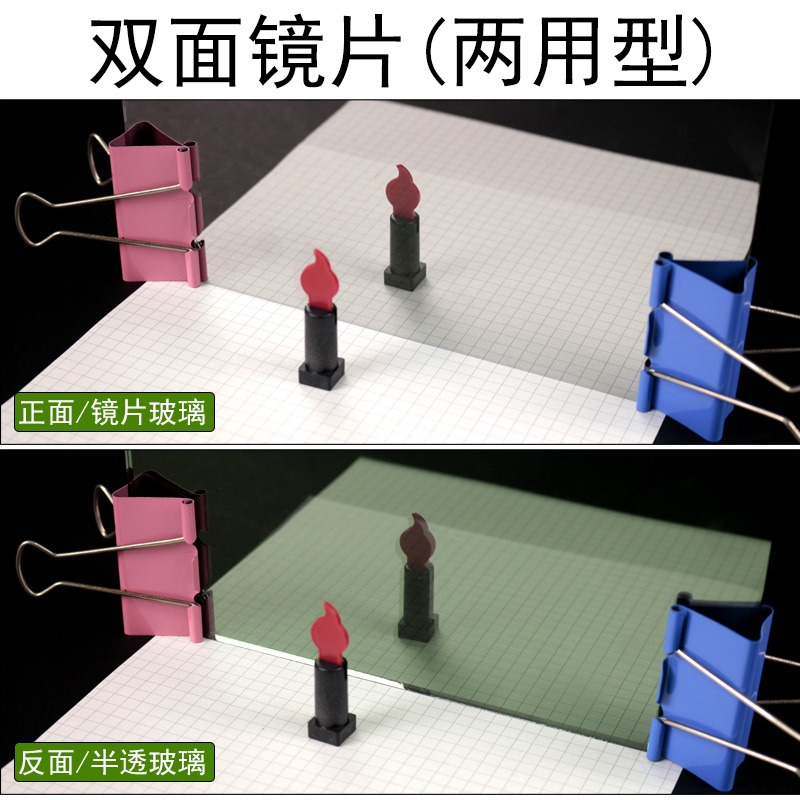平面鏡成像演示器教師用/平面鏡成像實驗器學生用初中物理光學半反射鏡實驗儀器教學儀器教具器材-細節圖3