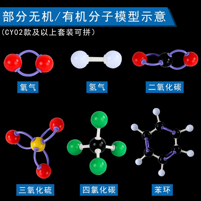 高中有機化學分子結構球棍模型有機初三無機比例晶胞模型原子分子元素空間構造vsepr SP2SP3雜化軌道電子云片-細節圖3