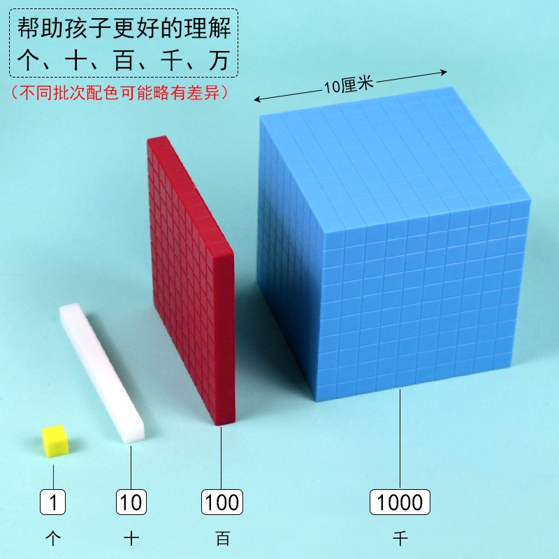 四階十進制萬以內數的認識大數進位模型三階二階個十百千萬位的學習和計算小學數學一二年級教具學具計數積木-細節圖3